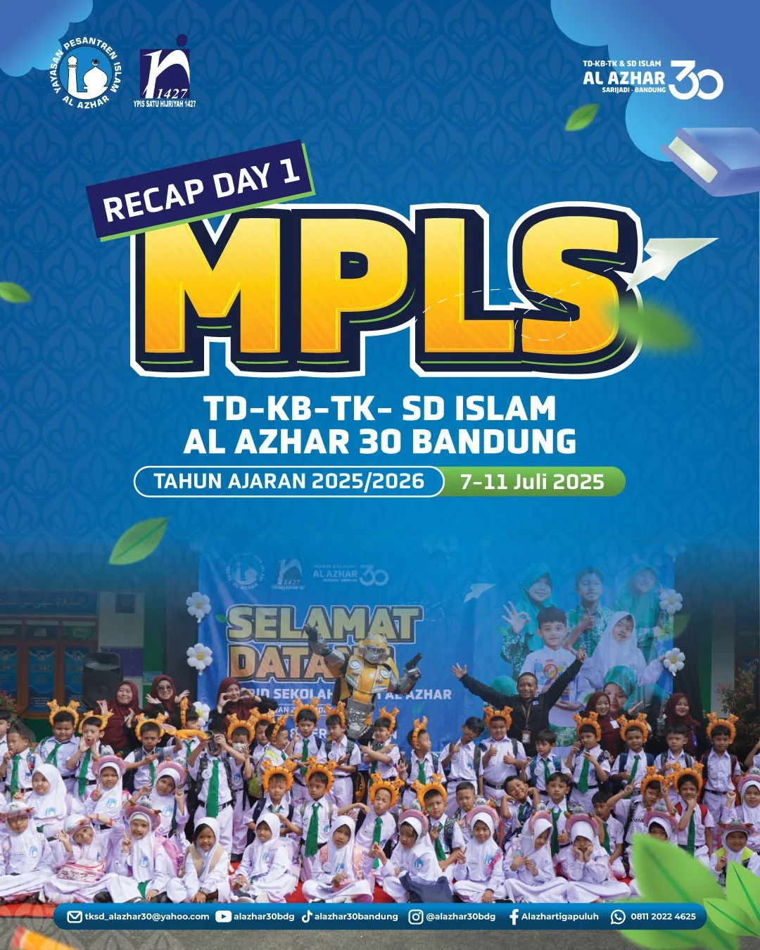 Serunya MPLS Murid TD-KB-TK-SD Islam Al Azhar 30 Bandung, Penuh Keceriaan dan Semangat Islami