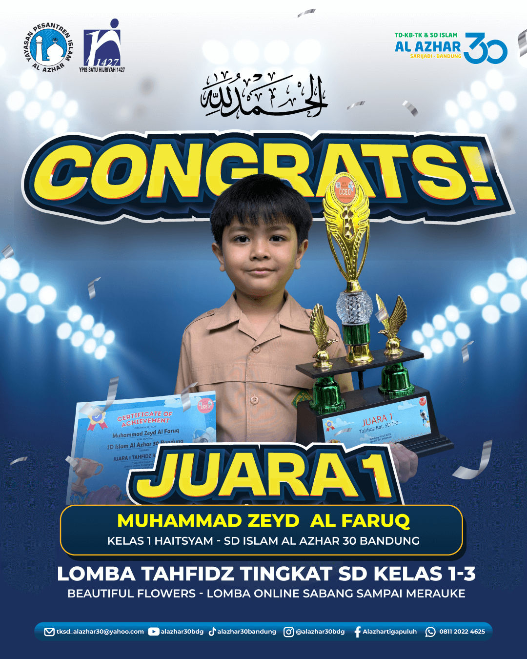 Juara 1 Lomba Tahfidz Nasional