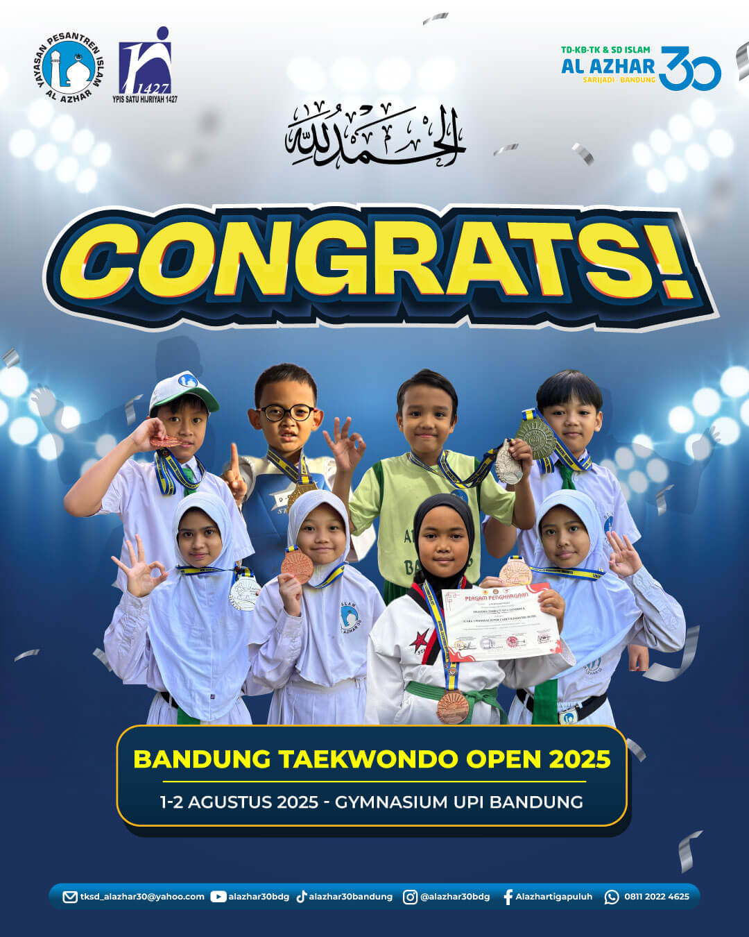 Tim Taekwondo Al Azhar 30 Juara!