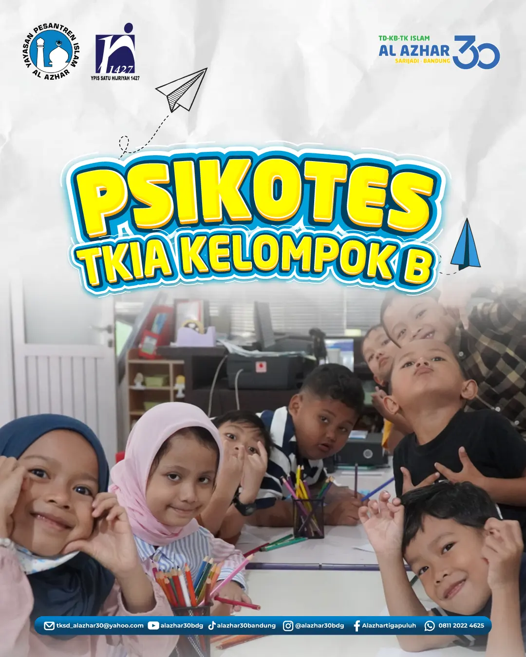 Keseruan Psikotes bersama Anak-anak Hebat TK Islam Al Azhar 30 Bandung