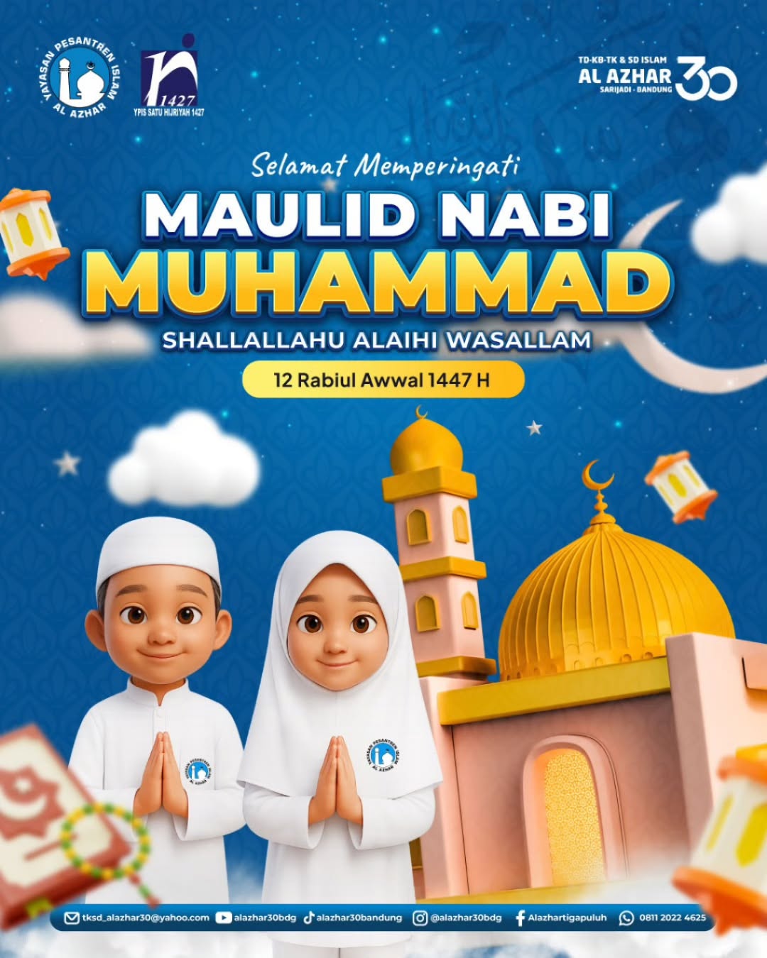Al Azhar 30 Bandung Mengucapkan Selamat Memperingati Maulid Nabi Muhammad SAW 12 Rabiul Awwal 1447 H