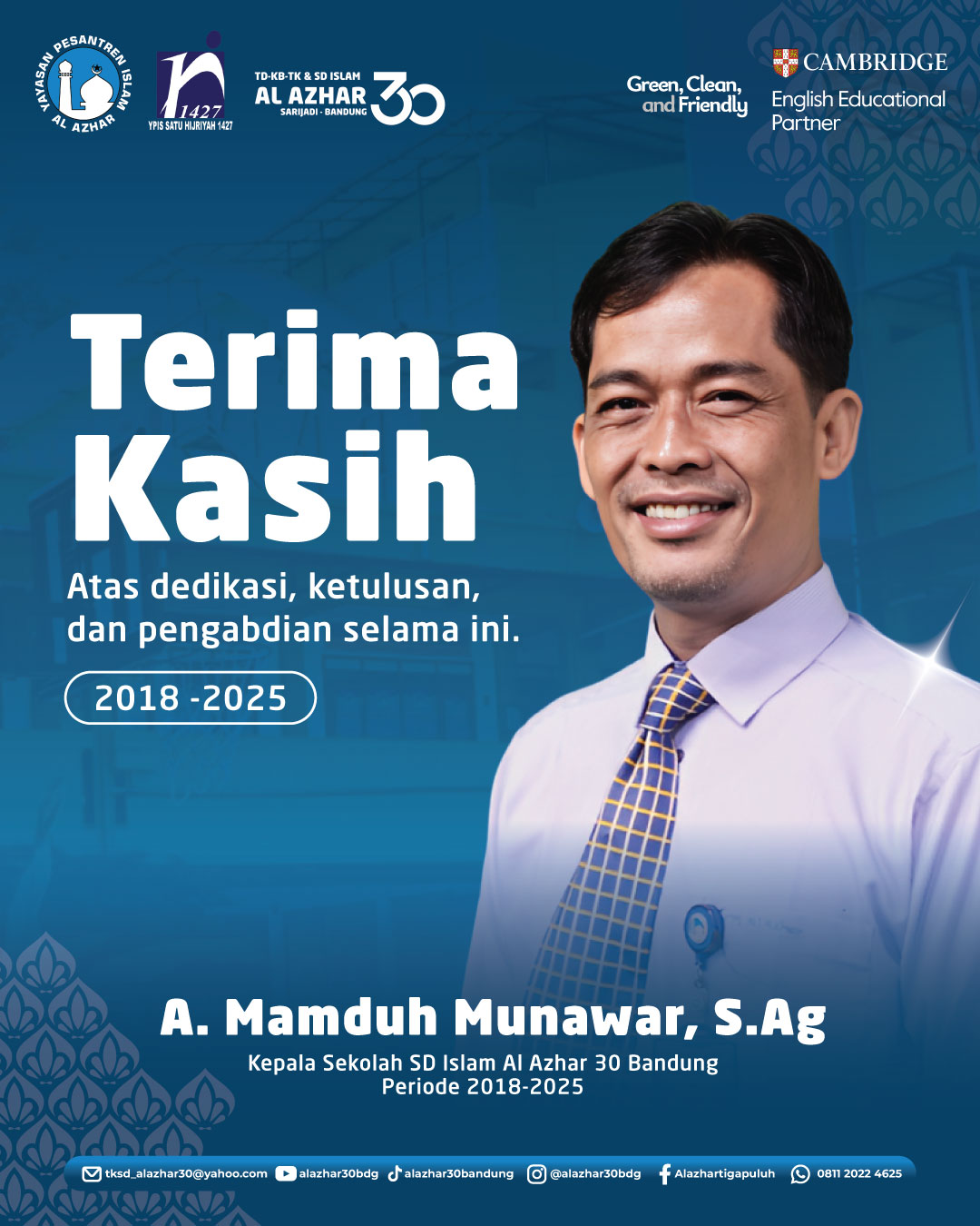 Pergantian Kepala Sekolah SD Islam Al Azhar 30 Bandung: Terima Kasih dan Selamat Datang