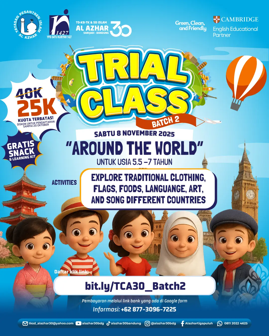 Trial Class Batch 2 – “Around the World” SD Islam Al Azhar 30 Sarijadi Bandung
