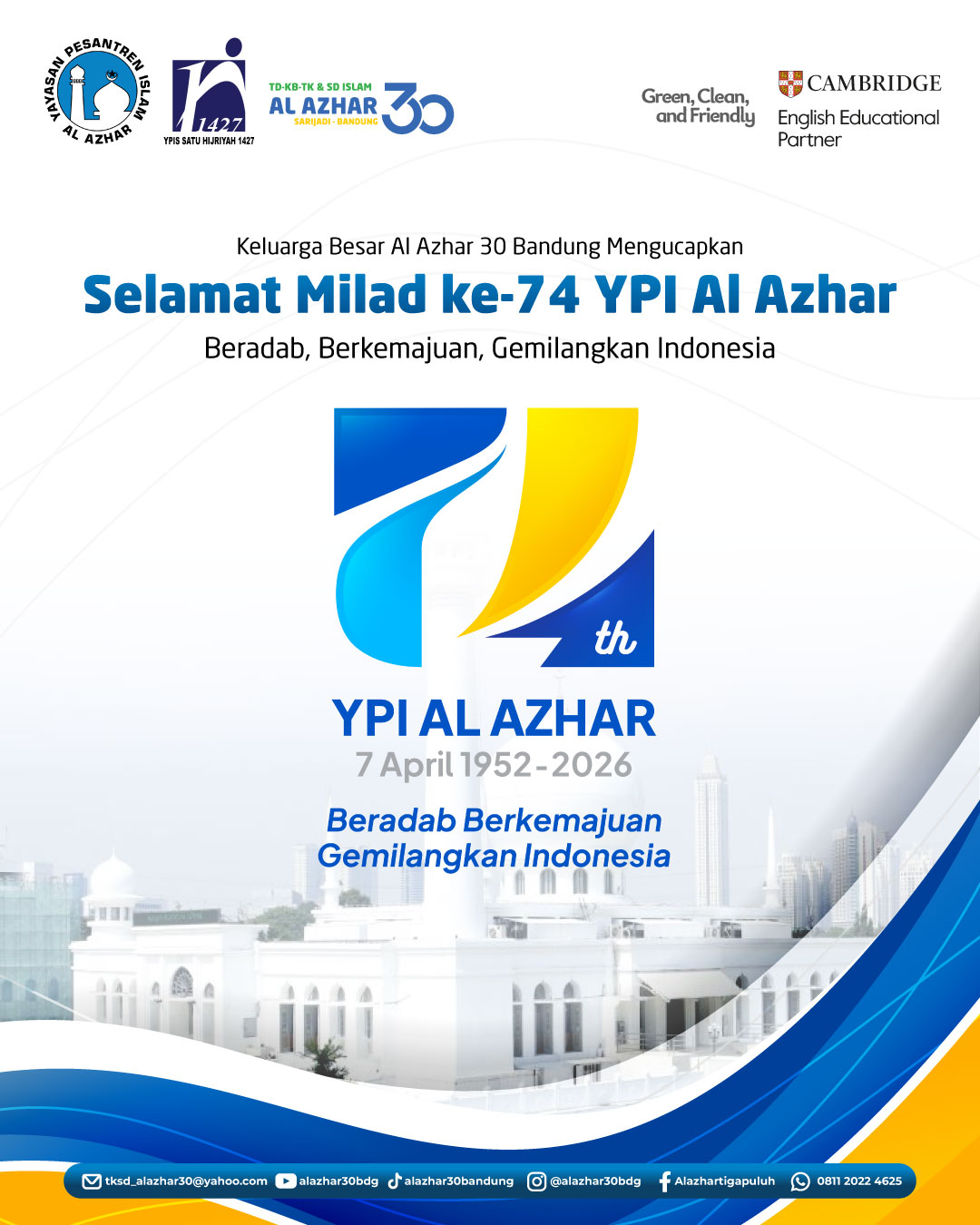 YPI Al Azhar Rayakan Milad ke-74