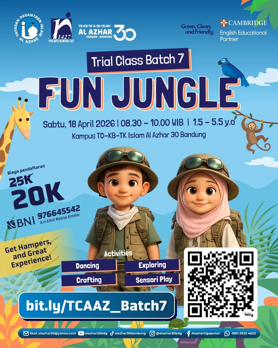Trial Class “Fun Jungle” Al Azhar 30 Bandung, Ajak Anak Belajar Sambil Berpetualang