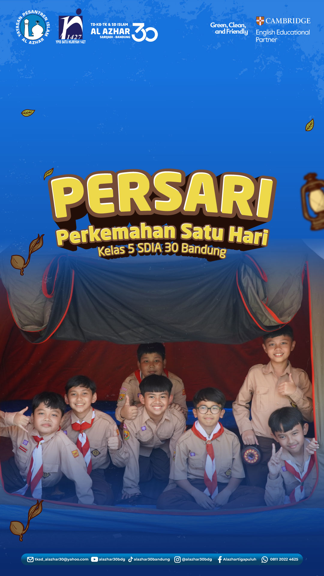 Serunya PERSARI Pramuka Kelas 5 SD Al Azhar 30 Bandung, Latih Kemandirian dan Kerja Sama